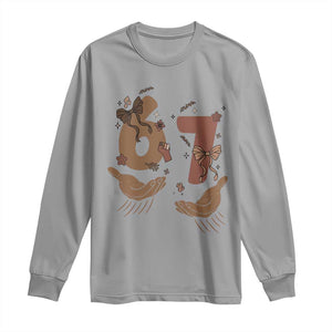 Funny Six Seven Meme Long Sleeve Shirt Black History Women Gift TS12 Sport Gray Print Your Wear
