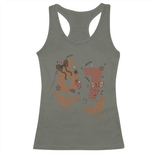 Funny Six Seven Meme Racerback Tank Top Black History Women Gift TS12 Military Green Print Your Wear