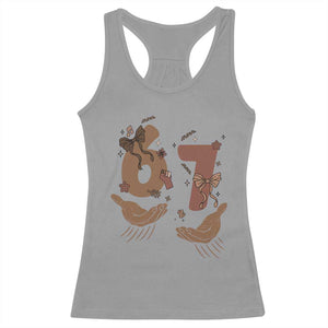 Funny Six Seven Meme Racerback Tank Top Black History Women Gift TS12 Sport Gray Print Your Wear