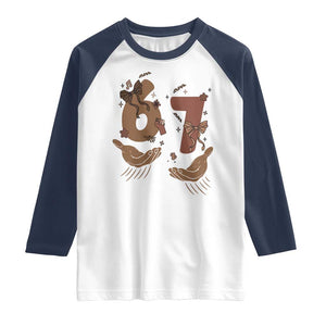 Funny Six Seven Meme Raglan Shirt Black History Women Gift TS12 White Navy Print Your Wear