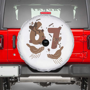 Funny Six Seven Meme Spare Tire Cover Black History Women Gift TS12 White Print Your Wear