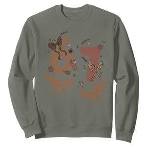 Funny Six Seven Meme Sweatshirt Black History Women Gift TS12 Military Green Print Your Wear