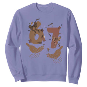 Funny Six Seven Meme Sweatshirt Black History Women Gift TS12 Violet Print Your Wear