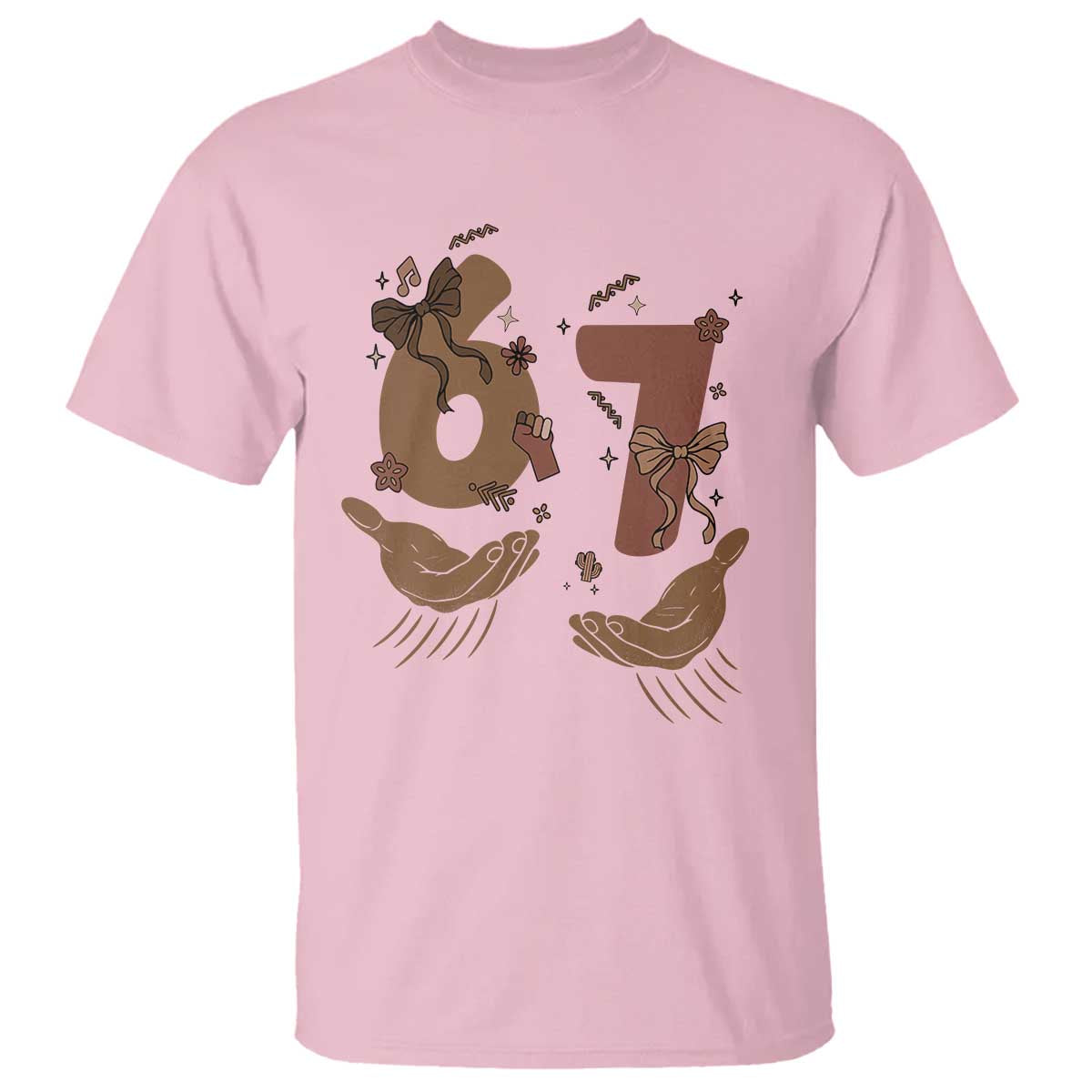 Funny Six Seven Meme T Shirt Black History Women Gift TS12 Light Pink Print Your Wear