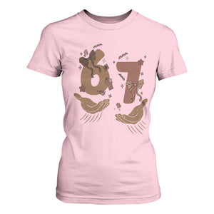 Funny Six Seven Meme T Shirt For Women Black History Women Gift TS12 Light Pink Print Your Wear