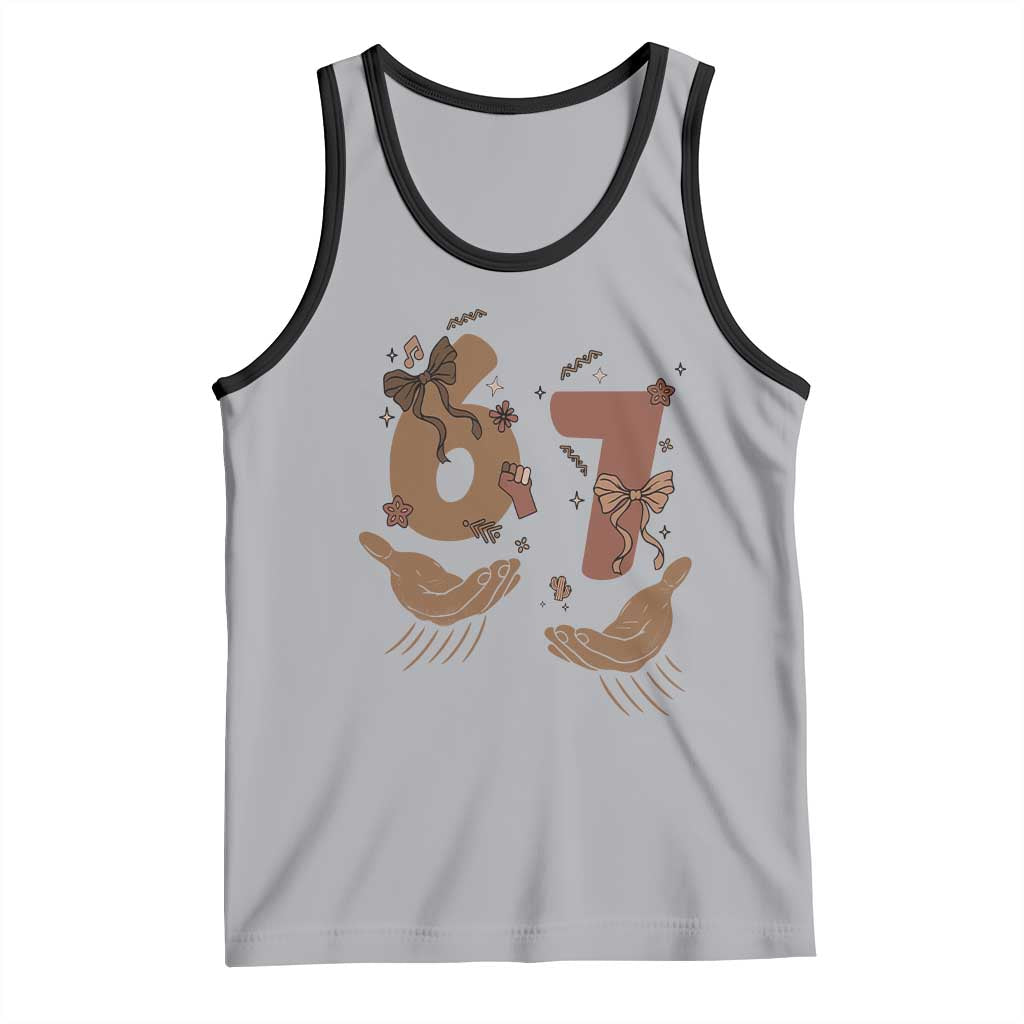 Funny Six Seven Meme Tank Top Black History Women Gift TS12 Athletic Heather Black Print Your Wear