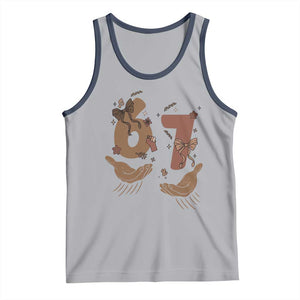 Funny Six Seven Meme Tank Top Black History Women Gift TS12 Athletic Heather Navy Print Your Wear