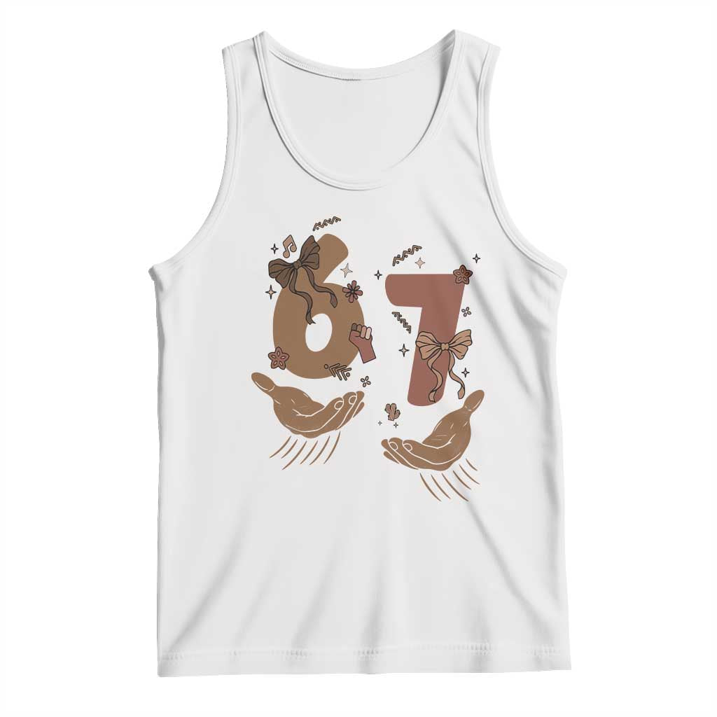 Funny Six Seven Meme Tank Top Black History Women Gift TS12 White Print Your Wear
