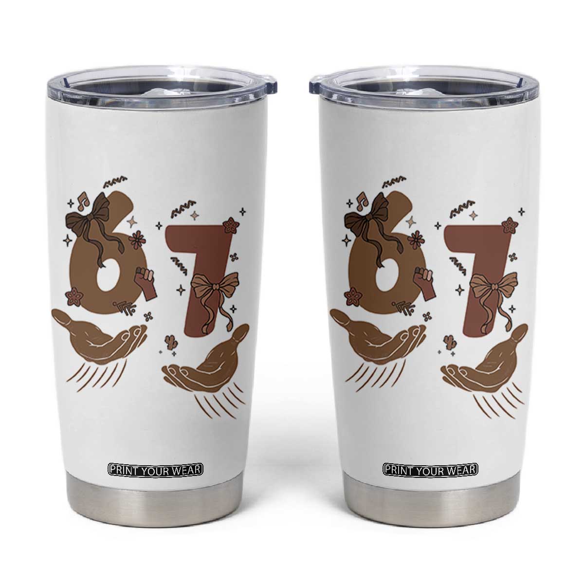 Funny Six Seven Meme Tumbler Cup Black History Women Gift TS12 White Print Your Wear