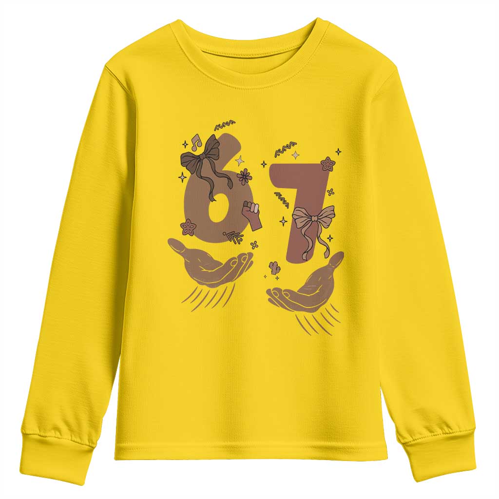 Funny Six Seven Meme Youth Sweatshirt Black History Women Gift TS12 Daisy Print Your Wear