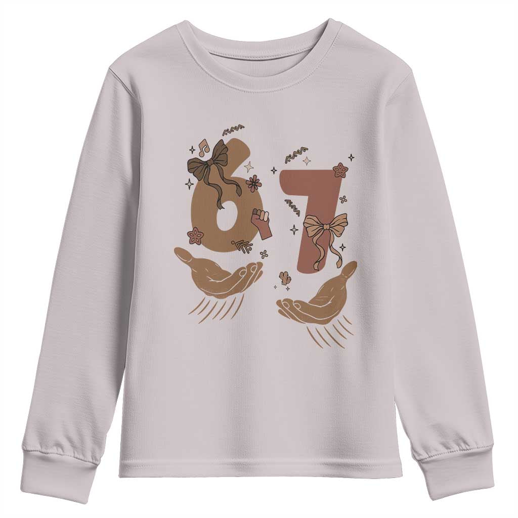 Funny Six Seven Meme Youth Sweatshirt Black History Women Gift TS12 Ice Gray Print Your Wear