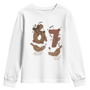 Funny Six Seven Meme Youth Sweatshirt Black History Women Gift TS12 White Print Your Wear