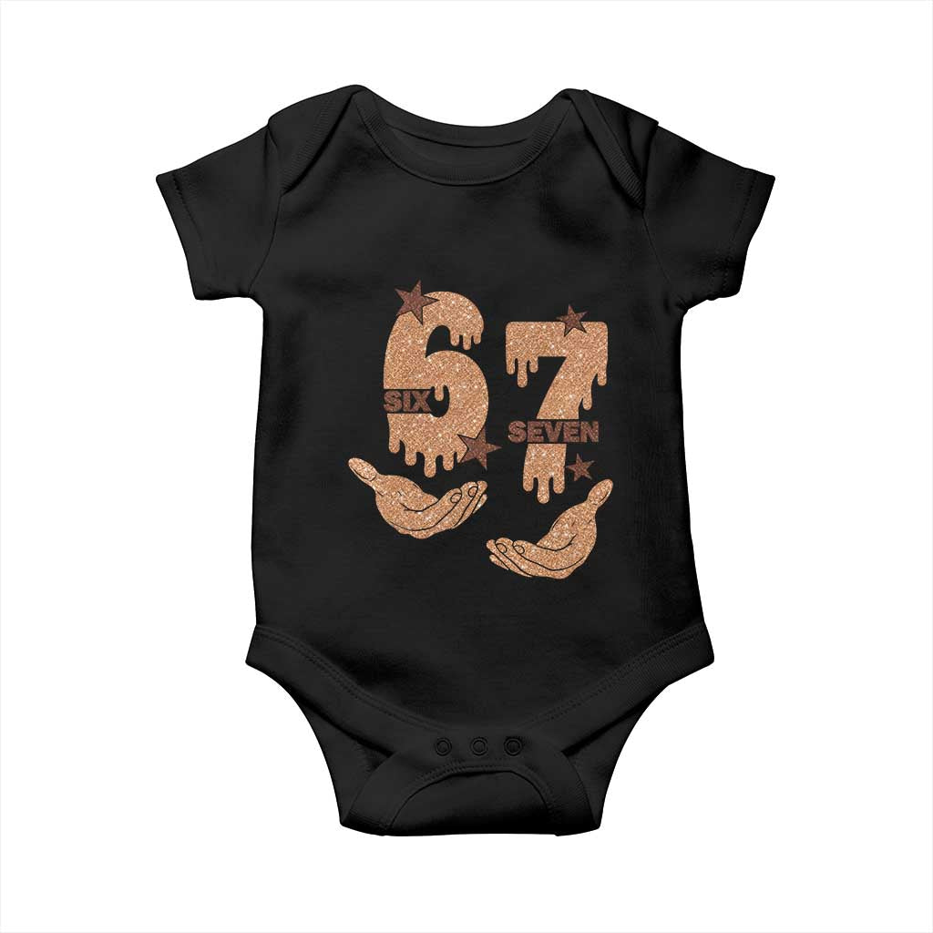 Funny Six Seven Meme Baby Onesie Melanin Black History Month Gift TS12 Black Print Your Wear