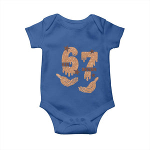 Funny Six Seven Meme Baby Onesie Melanin Black History Month Gift TS12 Royal Blue Print Your Wear