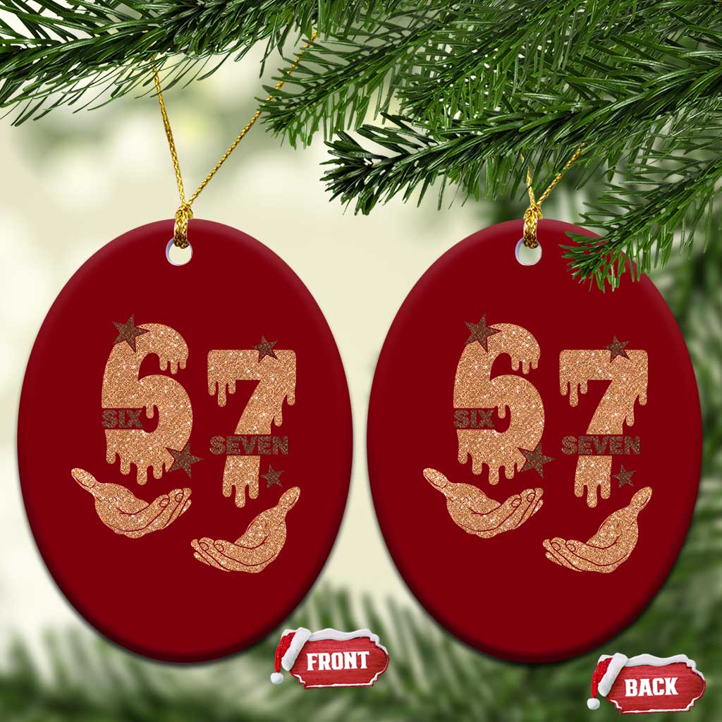 Funny Six Seven Meme Ceramic Ornament Melanin Black History Month Gift TS12 Print Your Wear