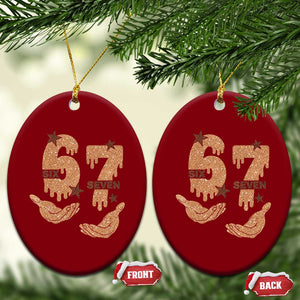 Funny Six Seven Meme Ceramic Ornament Melanin Black History Month Gift TS12 Print Your Wear