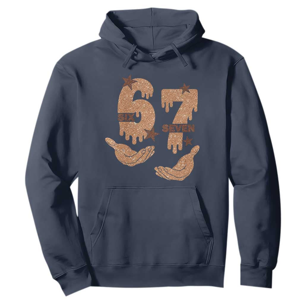 Funny Six Seven Meme Hoodie Melanin Black History Month Gift TS12 Navy Print Your Wear