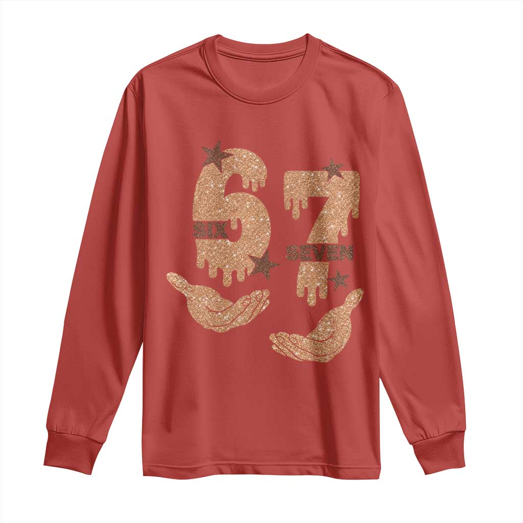 Funny Six Seven Meme Long Sleeve Shirt Melanin Black History Month Gift TS12 Red Print Your Wear