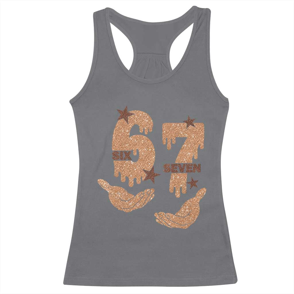Funny Six Seven Meme Racerback Tank Top Melanin Black History Month Gift TS12 Charcoal Print Your Wear