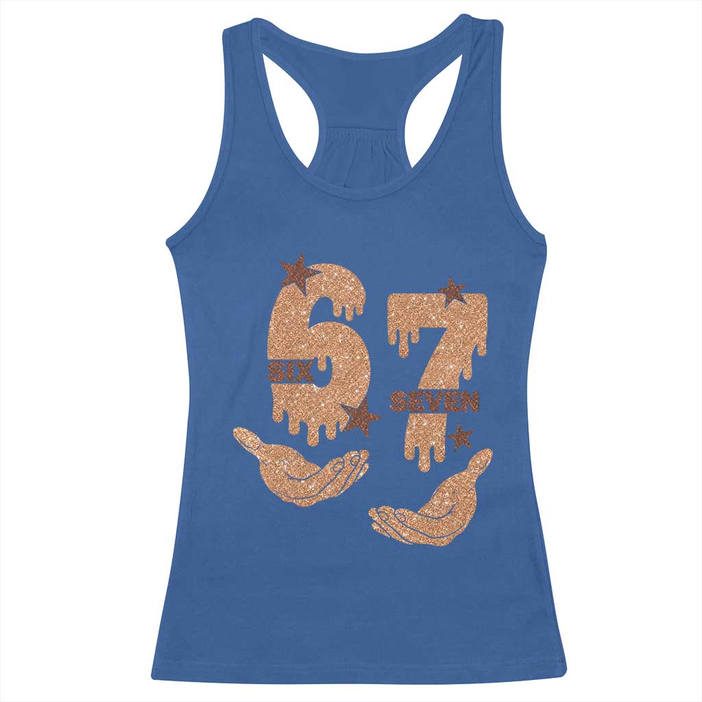 Funny Six Seven Meme Racerback Tank Top Melanin Black History Month Gift TS12 Royal Blue Print Your Wear