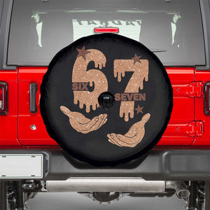 Funny Six Seven Meme Spare Tire Cover Melanin Black History Month Gift TS12 Black Print Your Wear