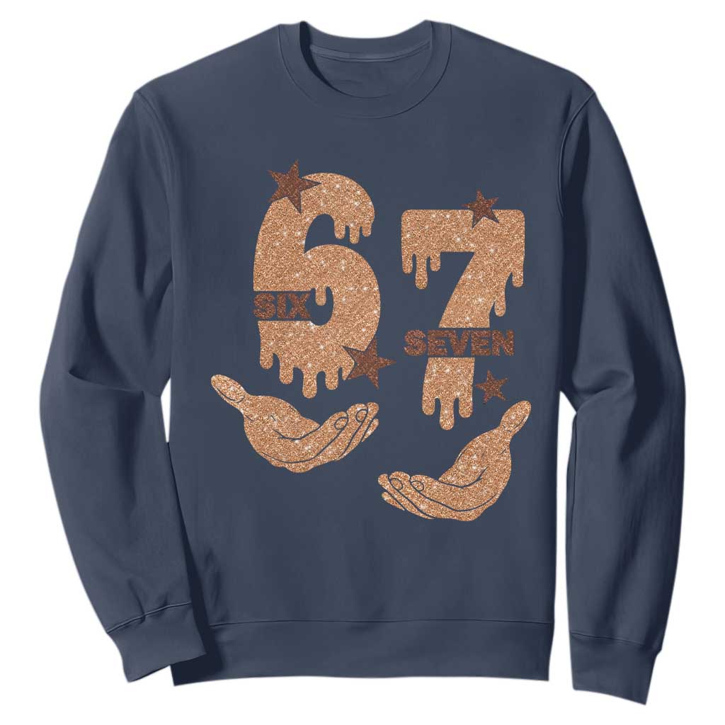 Funny Six Seven Meme Sweatshirt Melanin Black History Month Gift TS12 Navy Print Your Wear