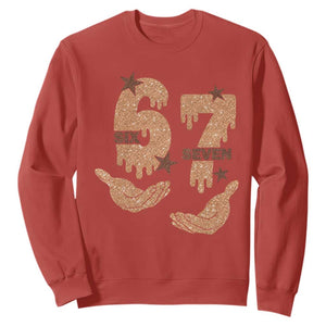 Funny Six Seven Meme Sweatshirt Melanin Black History Month Gift TS12 Red Print Your Wear
