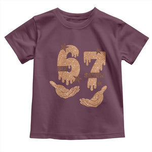 Funny Six Seven Meme Toddler T Shirt Melanin Black History Month Gift TS12 Maroon Print Your Wear