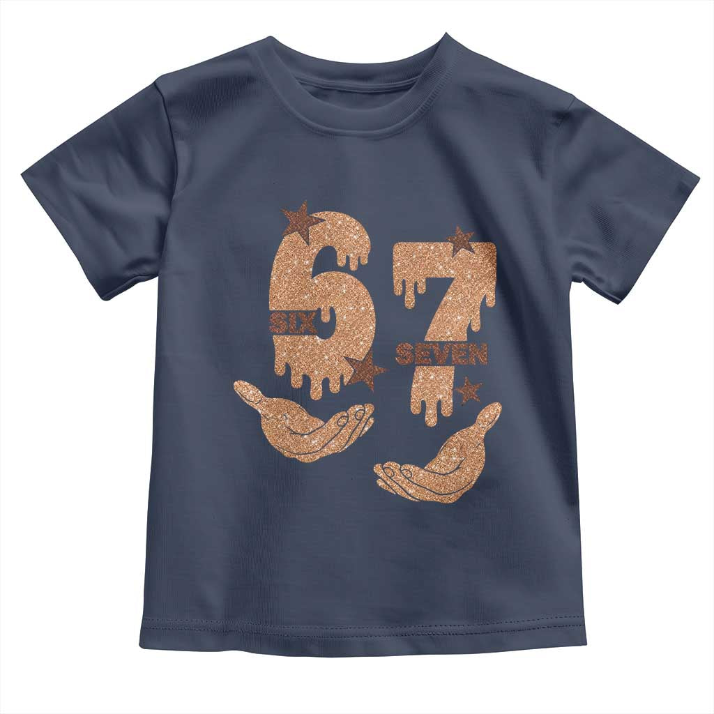 Funny Six Seven Meme Toddler T Shirt Melanin Black History Month Gift TS12 Navy Print Your Wear