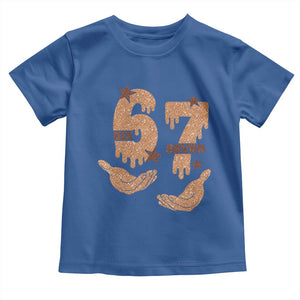 Funny Six Seven Meme Toddler T Shirt Melanin Black History Month Gift TS12 Royal Blue Print Your Wear