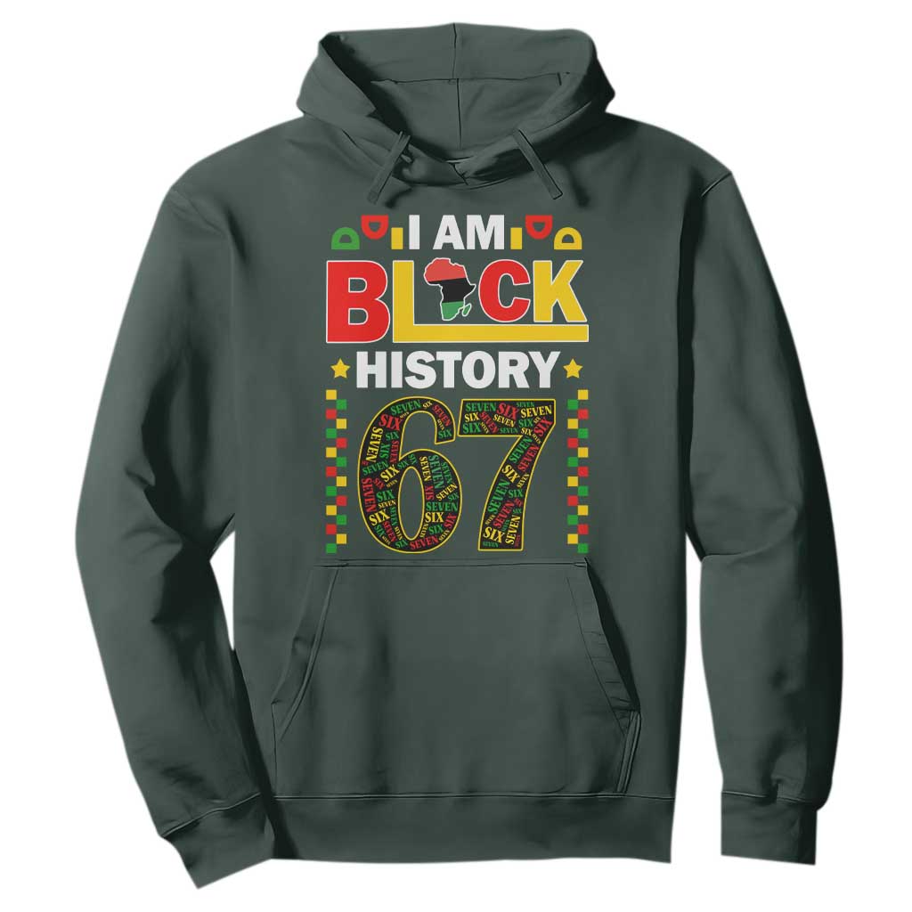 67 Meme Black History Month Hoodie African American Pride TS12 Dark Forest Green Print Your Wear