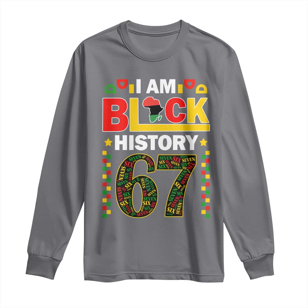 67 Meme Black History Month Long Sleeve Shirt African American Pride TS12 Charcoal Print Your Wear