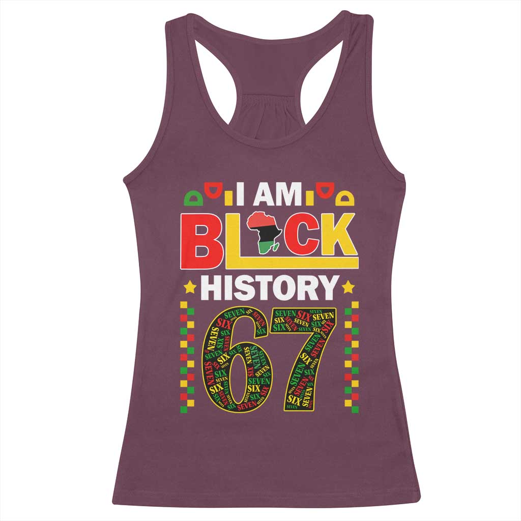 67 Meme Black History Month Racerback Tank Top African American Pride TS12 Maroon Print Your Wear