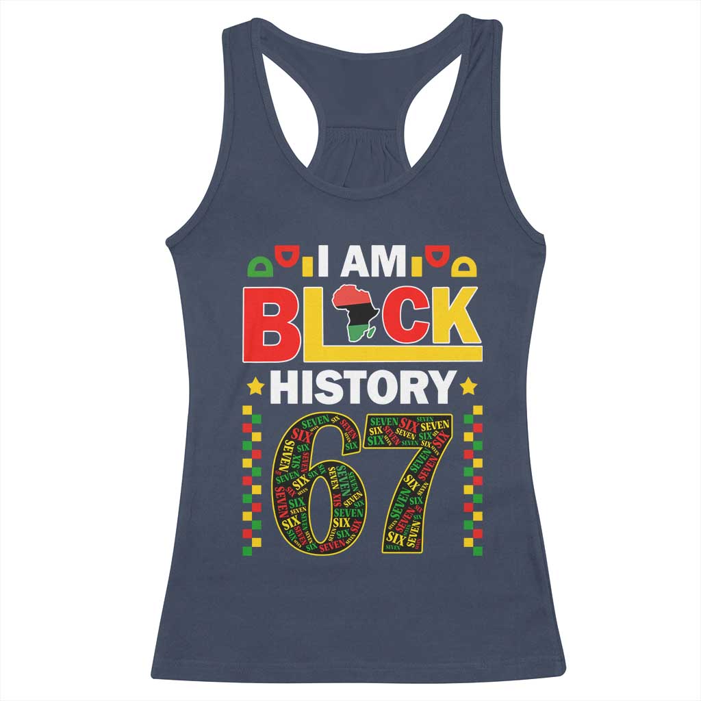 67 Meme Black History Month Racerback Tank Top African American Pride TS12 Navy Print Your Wear