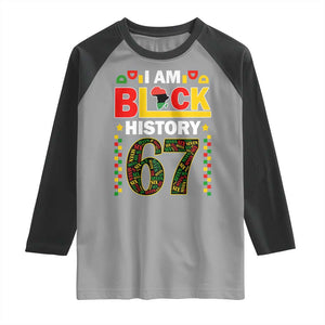 67 Meme Black History Month Raglan Shirt African American Pride TS12 Sport Gray Black Print Your Wear