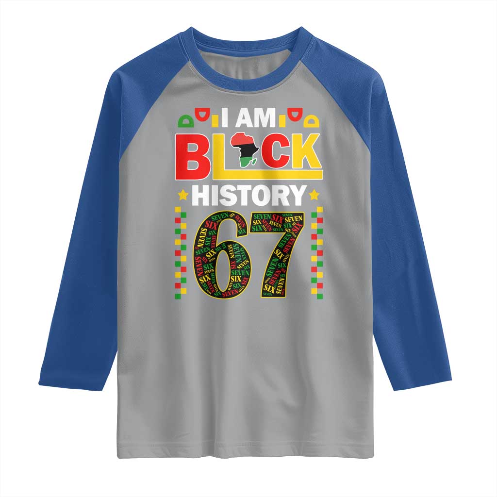 67 Meme Black History Month Raglan Shirt African American Pride TS12 Sport Gray Royal Print Your Wear