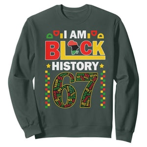 67 Meme Black History Month Sweatshirt African American Pride TS12 Dark Forest Green Print Your Wear