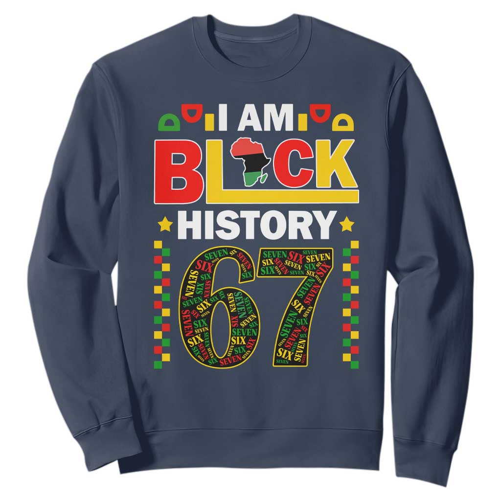 67 Meme Black History Month Sweatshirt African American Pride TS12 Navy Print Your Wear