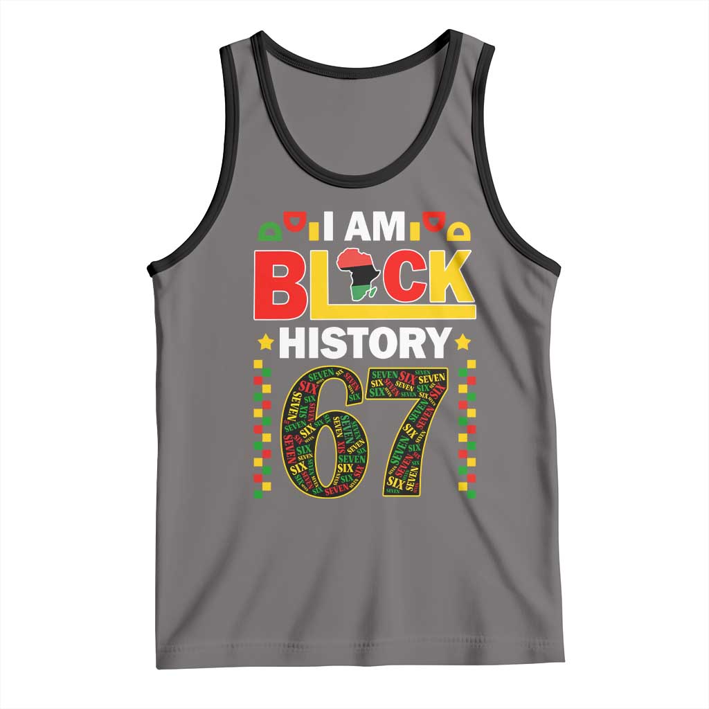 67 Meme Black History Month Tank Top African American Pride TS12 Deep Heather Black Print Your Wear