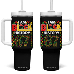 67 Meme Black History Month Tumbler With Handle African American Pride TS12 One Size: 40 oz Black Print Your Wear