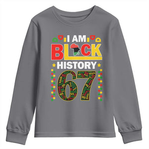 67 Meme Black History Month Youth Sweatshirt African American Pride TS12 Charcoal Print Your Wear