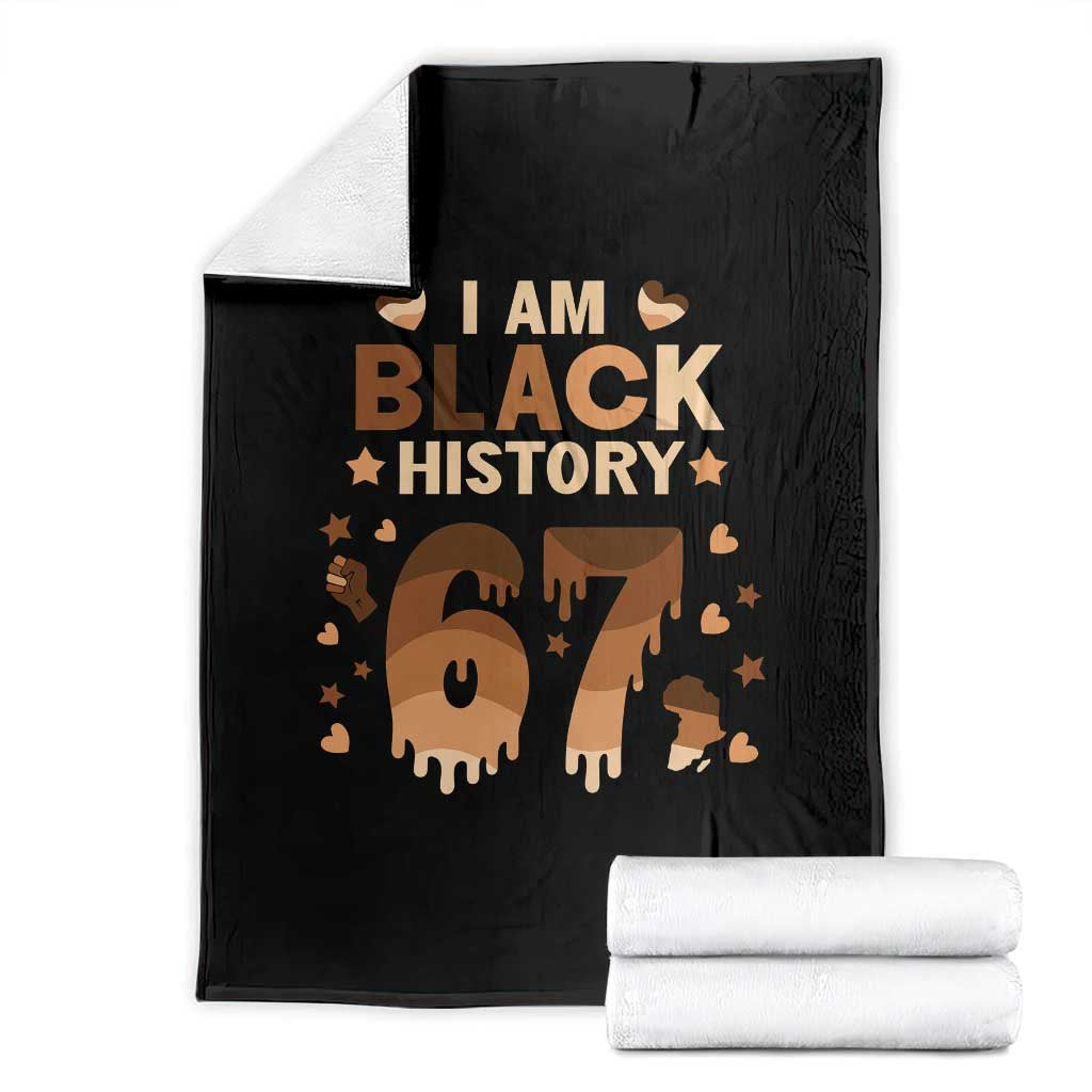 Funny Melanin Six Seven Meme Throw Blanket African American Gift TS12 Black Print Your Wear