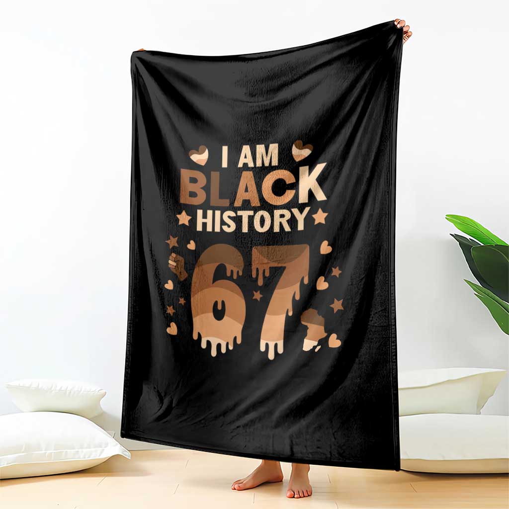 Funny Melanin Six Seven Meme Throw Blanket African American Gift TS12 Print Your Wear