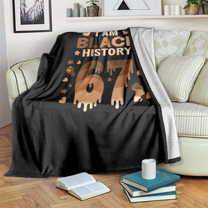 Funny Melanin Six Seven Meme Throw Blanket African American Gift TS12 Print Your Wear