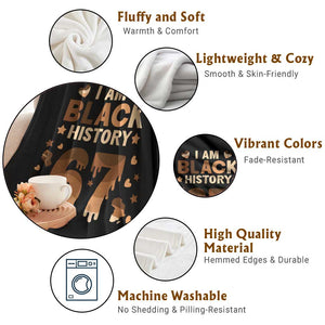 Funny Melanin Six Seven Meme Throw Blanket African American Gift TS12 Print Your Wear