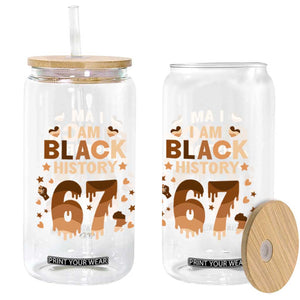 Funny Melanin Six Seven Meme Glass Can African American Gift TS12 Print Your Wear
