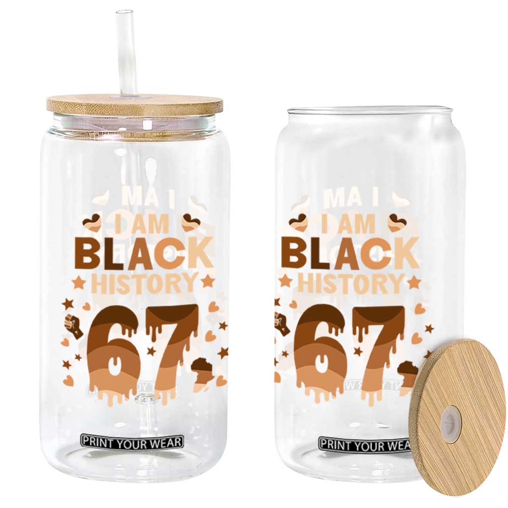 Funny Melanin Six Seven Meme Glass Can African American Gift TS12 Print Your Wear