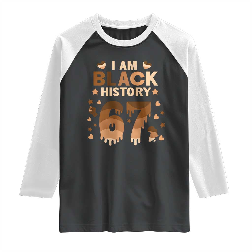 Funny Melanin Six Seven Meme Raglan Shirt African American Gift TS12 Black White Print Your Wear