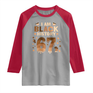 Funny Melanin Six Seven Meme Raglan Shirt African American Gift TS12 Sport Gray Red Print Your Wear