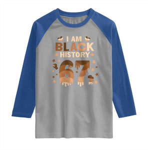 Funny Melanin Six Seven Meme Raglan Shirt African American Gift TS12 Sport Gray Royal Print Your Wear